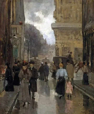 De Spuistraat Met Uitzicht Op Het Plein Den Haag