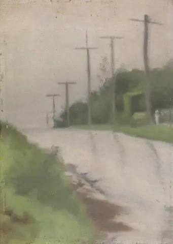 Estrada da praia depois da chuva