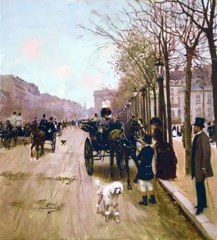 샹젤리제 거리의 마차 1889
