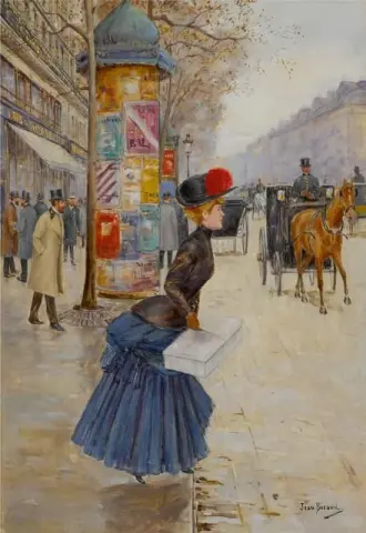 대로를 건너는 젊은 여인(1897년경)