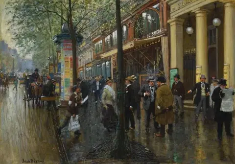 그랑 대로(The Grands Boulevards) 극장 데 바리에트(Ca. 1896)