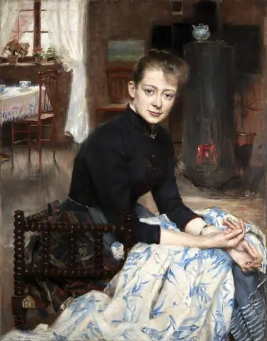De vrouw van de kunstenaar