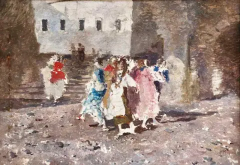 Figures In A Square Ca. 1880