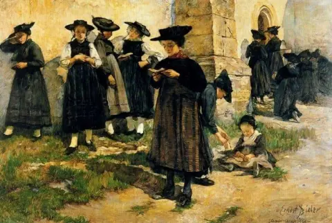 Before The Church Of Saint-germain In Saviese