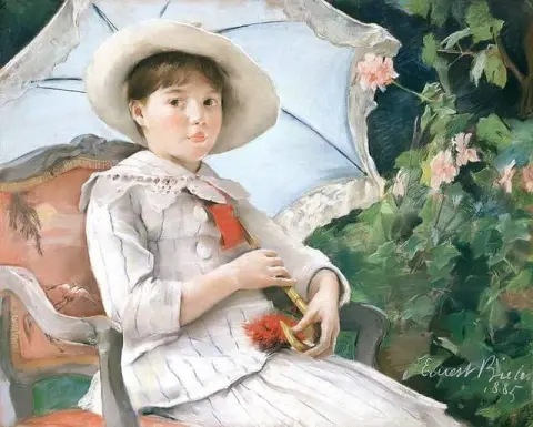 艺术家妹妹娜塔莉·比勒肖像 1885