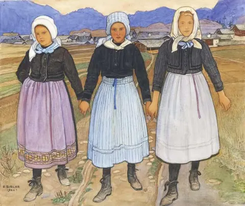 来自格拉努瓦的三个年轻女孩 1920