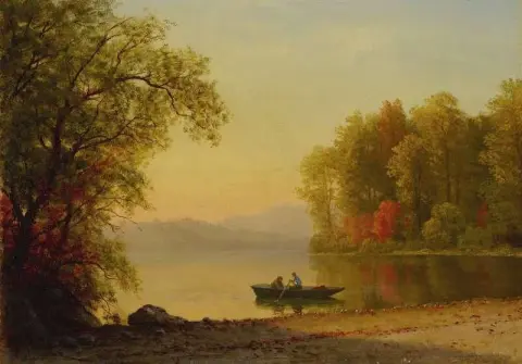Autumn On The Lake Ca. 1860s-70s