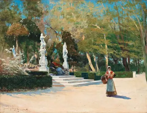 Parkscène uit Spanje