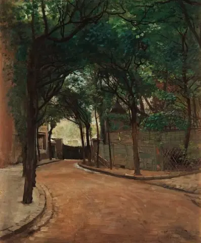 Straatbeeld Van Montmartre