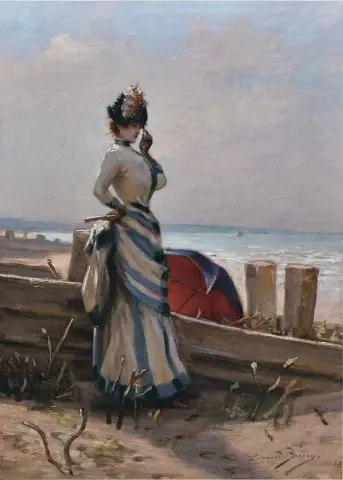 Uma mulher elegante à beira-mar, 1888