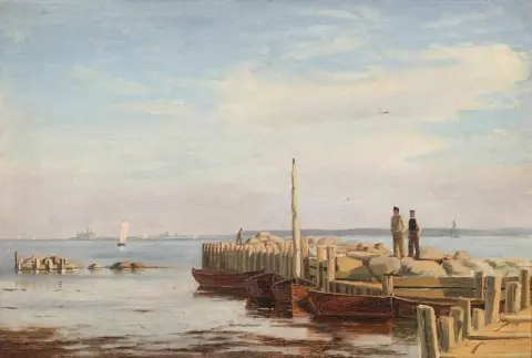A View Of The Strait Towards Kronborg Seen From Viken In Sweden