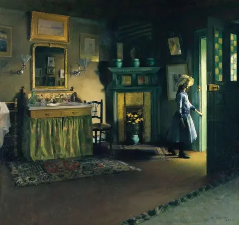 雅克·埃米尔·布兰奇 (Jacques Emile Blanche) 设计的马桶柜 1888 年