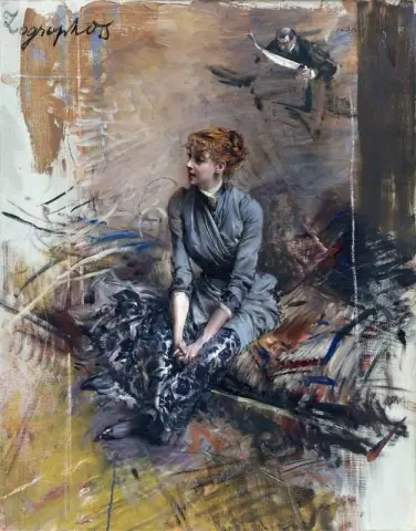 加布里埃尔·雷简夫人的肖像，约 1886-87 年
