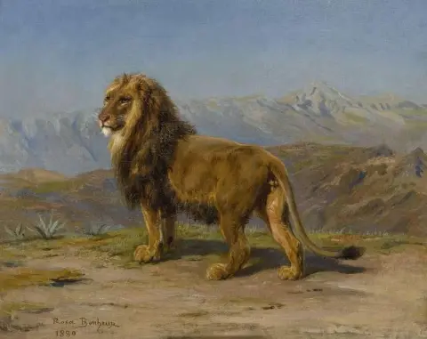 Лев в горном пейзаже 1880