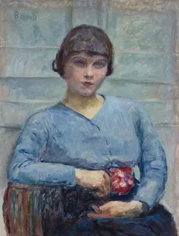 蓝色玫瑰中的年轻女孩，约 1916 年 1