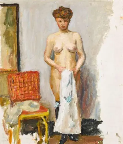 裸红色椅子，约 1905 年