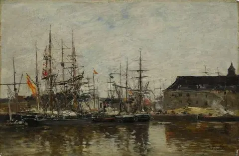 アントワープ。 3 本マストの岸壁 1871
