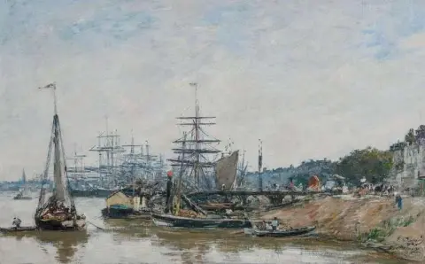 ボルドーの港と岸壁 1873