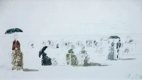 크리놀린 온 더 비치 불로뉴 1868