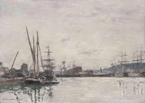 도빌. 해변 장면 1887