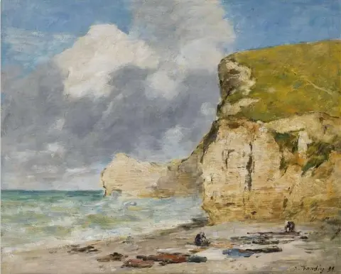 에트르타. 아몬트 절벽 1891