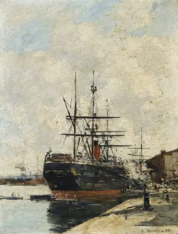 르아브르. 화물선 적재 1883