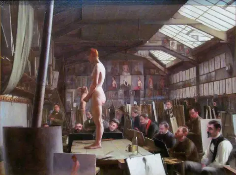 Bouguereau S 워크샵 at The Academie Julian Paris 1891