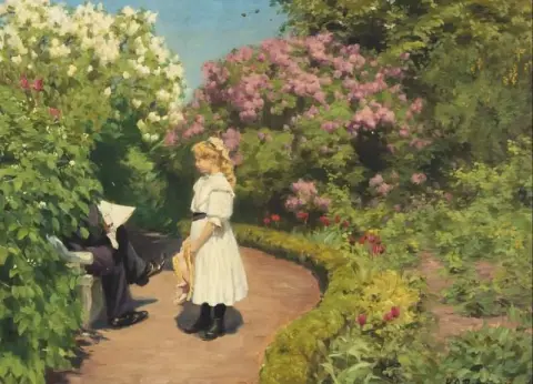 花开公园里的对话 1910
