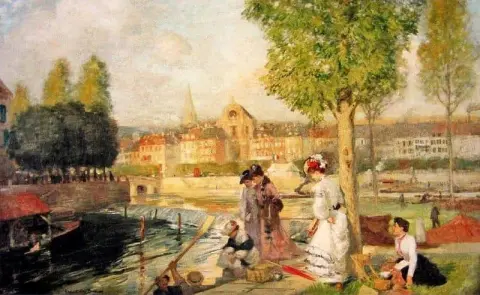 Een provinciestad in Frankrijk, ca. 1904