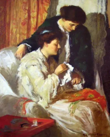 Een rustige avond ca. 1908-1910