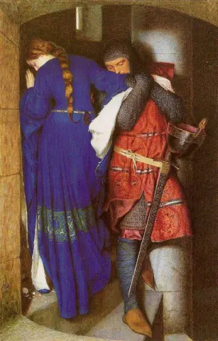 Hellelil e Hildebrand El encuentro en las escaleras de la torreta 1864