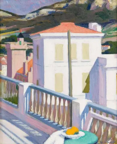קסיס הווילה הלבנה מהמרפסת כ-1923-24