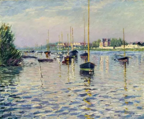 Boten voor anker op de Seine Argenteuil 1892