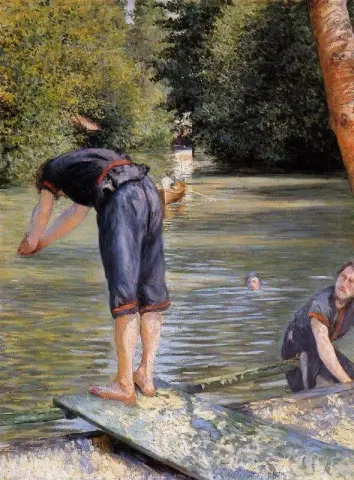 Zwemmers langs de Yerres