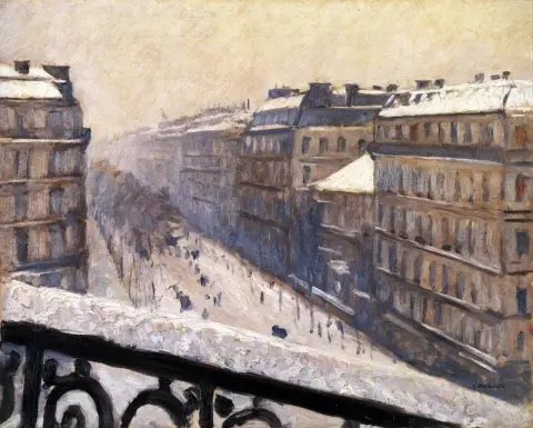 Boulevard Haussmann Sneeuweffect