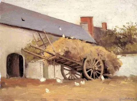 Carrinho de feno carregado ca. 1874-78