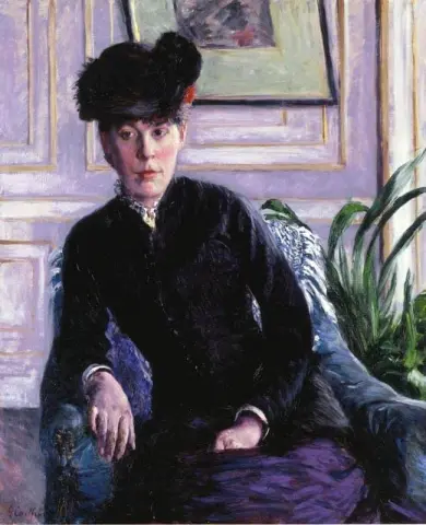 Retrato de uma jovem em um interior, por volta de 1877