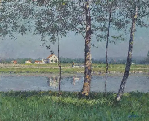 Banco do Sena em Petit-gennevilliers, ca. 1888