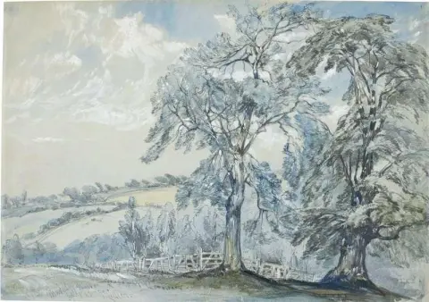 Parkland bij Madeley Manor Staffordshire 1843
