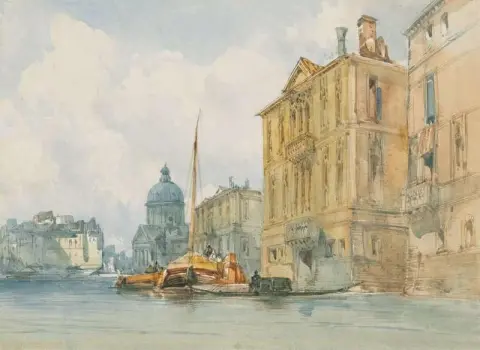 Het Canal Grande Met San Simeon Piccolo Venetië