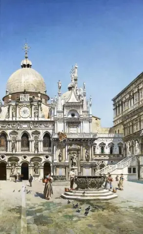 Il Cortile Di Palazzo Ducale Venezia 1888 г.
