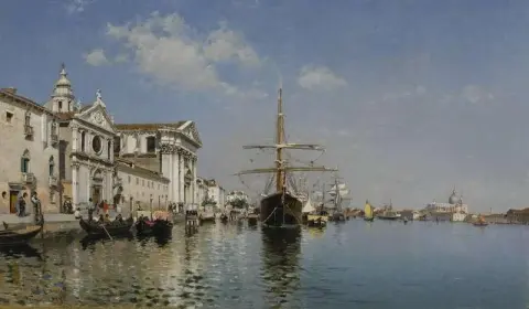 La Chiesa Gesuati From the Canale Della Giudecca Венеция 1887 г.