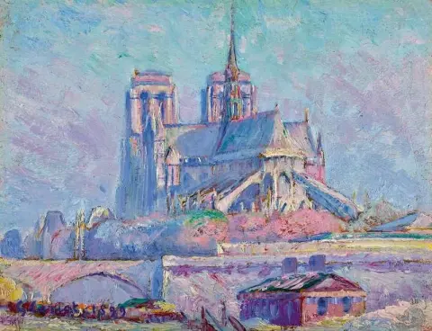 Etude De Notre Dame Prise Du Port Aux Vins 1899