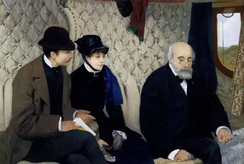 新婚旅行に出発 1915 年頃