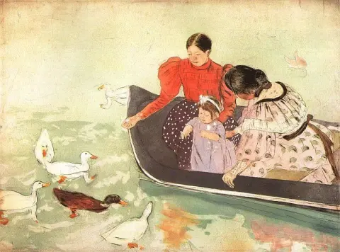Кормление уток, 1895 год.