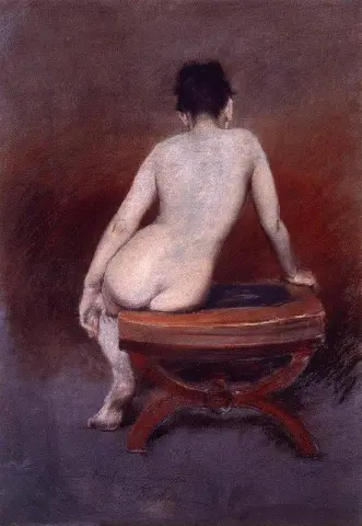 裸体的背面，约 1888 年