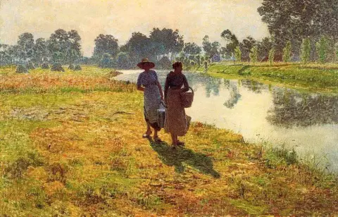 赖斯河畔的女青年 1887