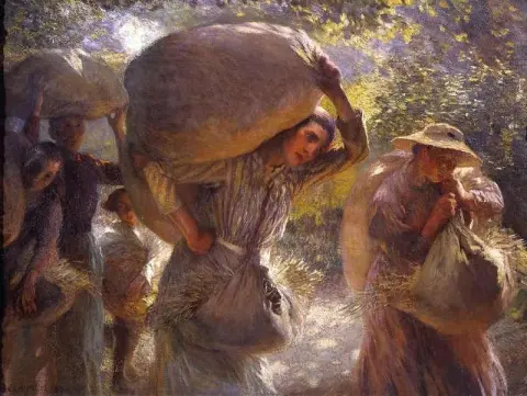 Собиратели урожая возвращаются домой, 1904 год.
