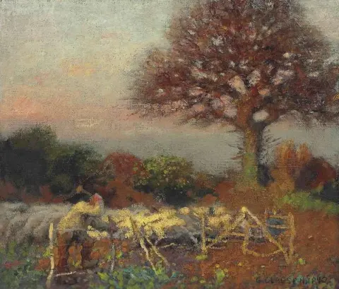 Овчарня ранним утром 1890 г.