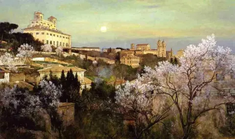 Il Pincio med utsikt över Villa Medici 1888